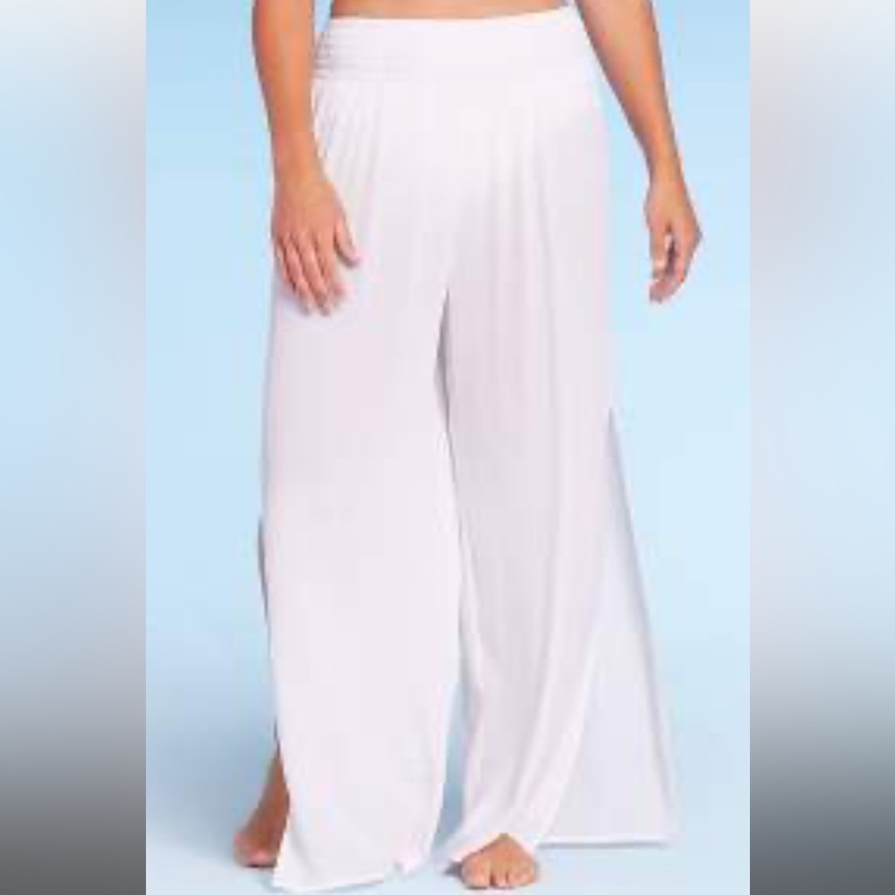 NWTS! Smocked Waist Side Slit
Cover Up Pants - Kona Sol™